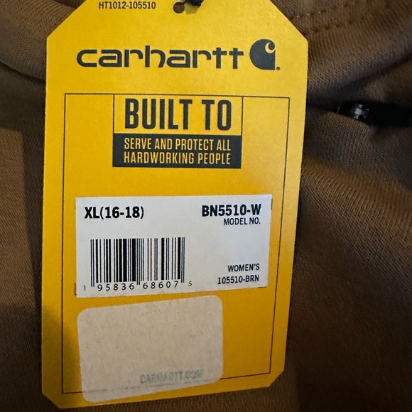 Carhartt Women’s Relaxed Fit Joggers In Carhartt Brown New With Tags Size XL - Picture 2 of 3